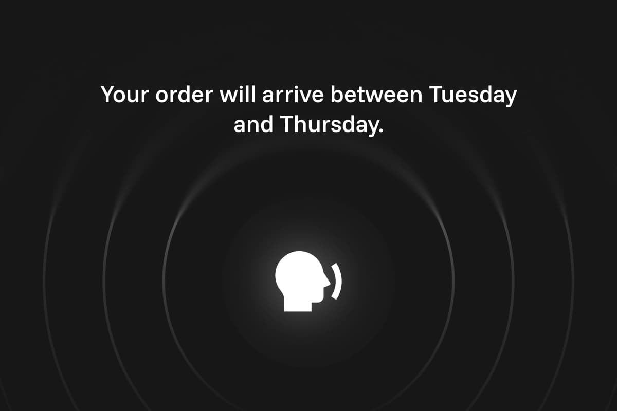 Captured text being read aloud with a speaker icon and sound wave rings